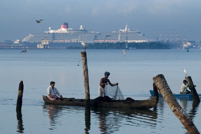 Fishing near Cochin Shipyard