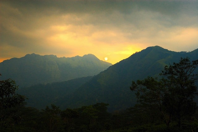 Sunset at Ponmudi