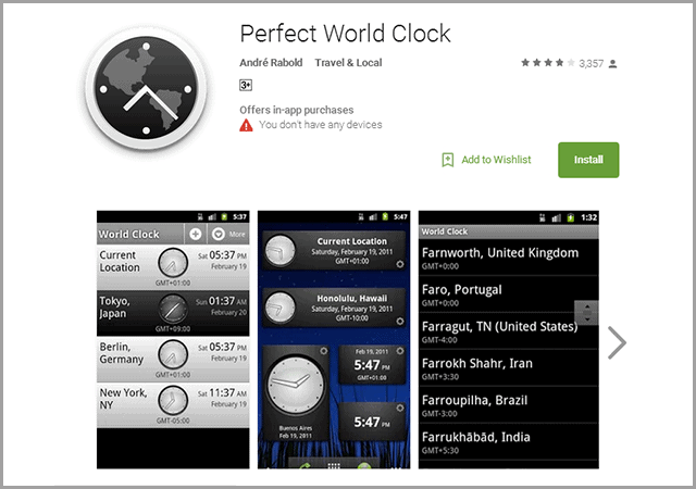 Perfect World Clock