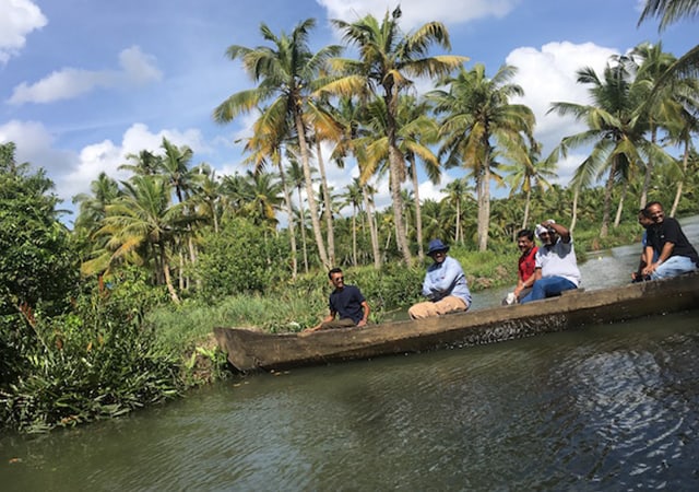 Admiring the beauty of Munroe Island