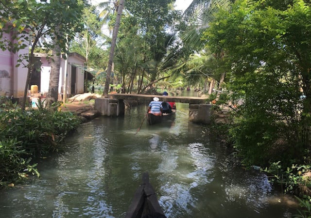 Traversing the narrow canals