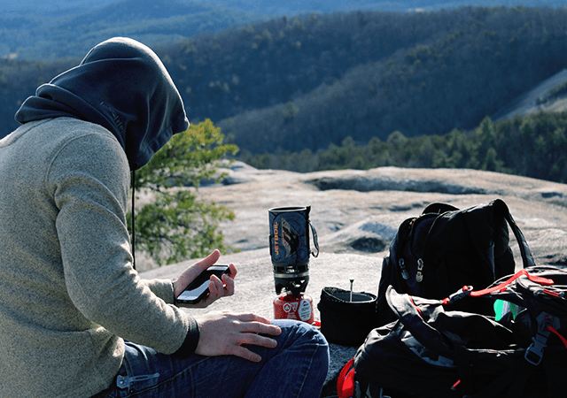 A Guy Checking Phone