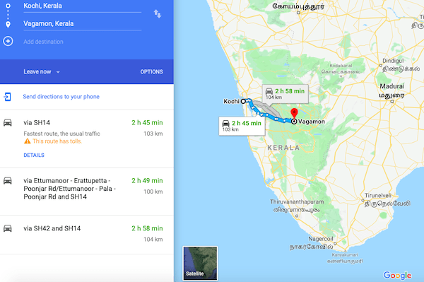 Google Route Map