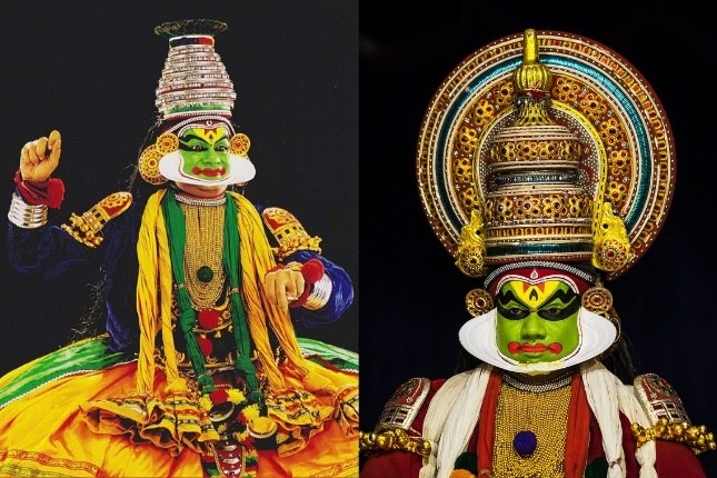 Traditional Kathakali mask from Kerala, a popular cultural souvenir for Kerala tour packages visitors.