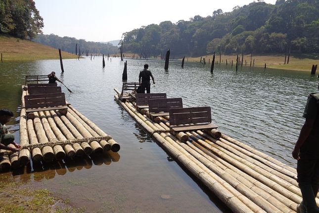 Bamboo rafting in Periyar Lake – Kerala tour packages eco adventure